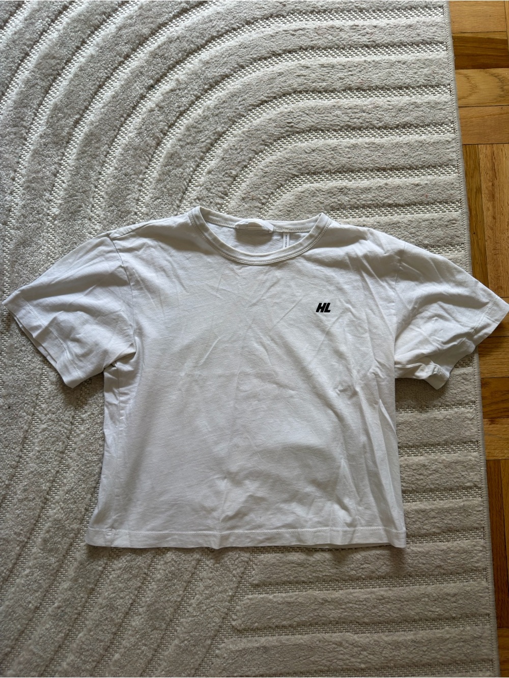 Helmut Lang White Crewneck Short-Sleeve Womens Tee